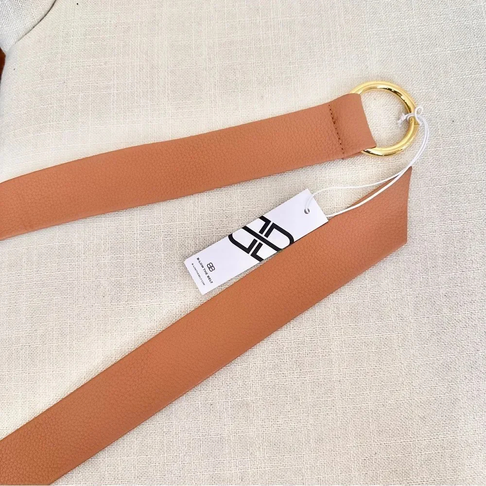 B-Low the Belt Tan Wraparound Belt New